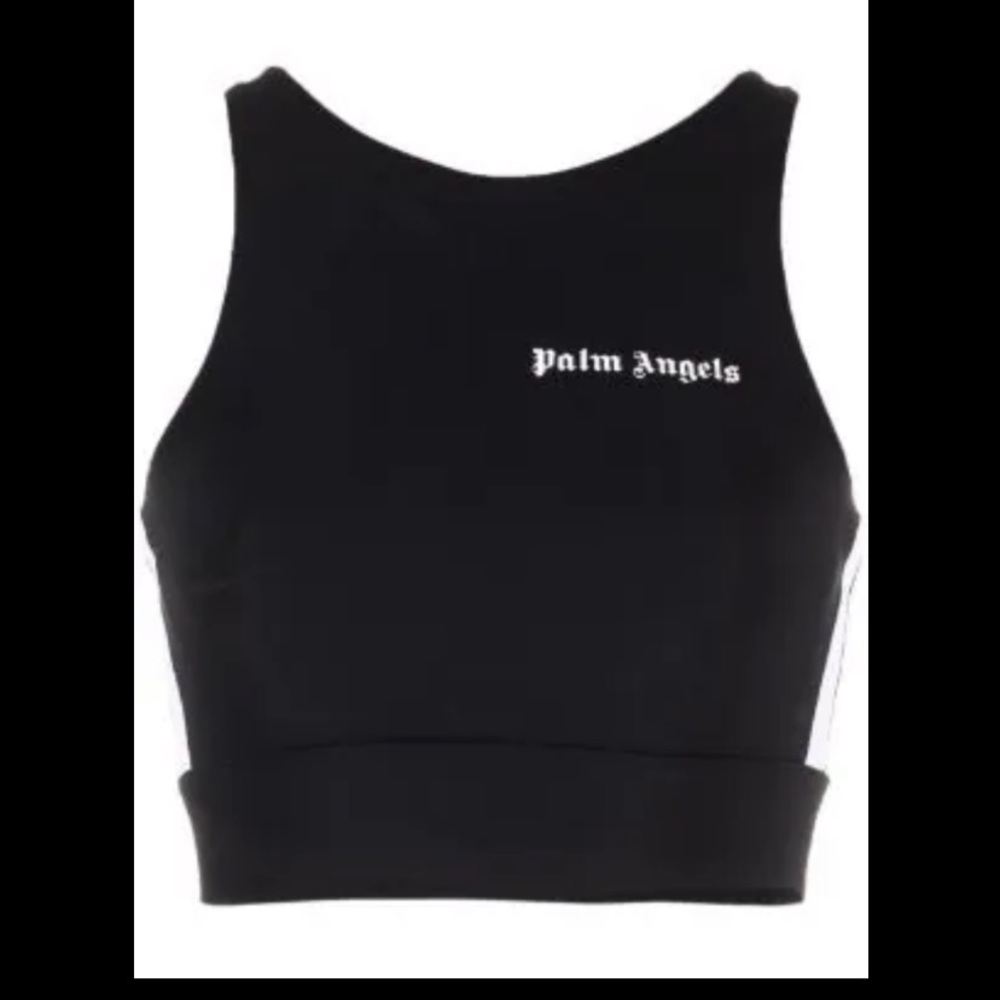 Palm Angels side striped cropped top